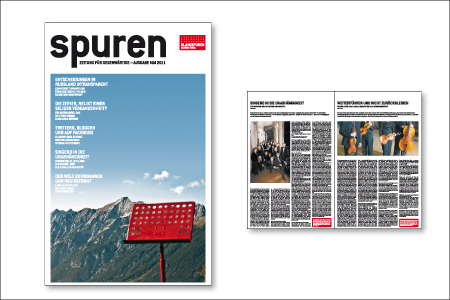 spuren Zeitung für Gegenwärtige
 Erscheint 2x jährlich, 32 Seiten