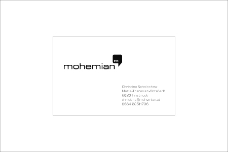 mohemian - IT-Dienstleistungen Innsbruck 
 Anwendungsbeispiel Visitenkarte
 
 
