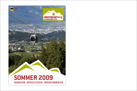Muttereralm Bergbahnen Titelseite Folder Sommer 2009